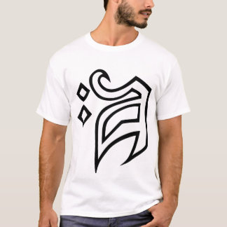 FÖRBLUFFA logotypsvarten på vit T Shirt