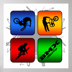 Förbluffa stads- stil för BMX Poster