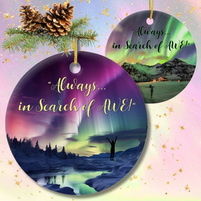 Förbluffande 2 sidor, Aurora Borealis Ornament (Aurora Borealis Ornaments. Inexpensive Personalized, Aurora Borealis Gifts. Aurora Borealis Gifts.)