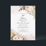Förbluffande 60:e Födelsedagsfesten Pastel-Blommig Inbjudningar<br><div class="desc">Överraskad 60:e Födelsedagsfesten Pastel Blommigt Script-inbjudan som du enkelt kan anpassa med ditt namn och specifik party-information. Använd helt andra speciella händelser och firande om du klickar på knappen "Anpassa detta" som är kapslad under knappen "Anpassa". Med pastel- och grönt löv och vattenfärgblommor blir det en söt-, modern och giftig...</div>