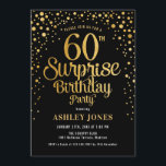 Förbluffande 60:e Födelsedagsfesten - Svarta & Gul Inbjudningar<br><div class="desc">Överraskande 60 Födelsedagsfest inbjudan. Utformning av eleganten i svart och faux glitter guld. Innehåller typsnitt och konfiguration för snyggt av skript. Berätta om du behöver anpassningsbarnas ålder.</div>