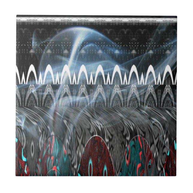 Förbluffande Abstrakt Art-utskrift Kakelplatta (Framsidan)