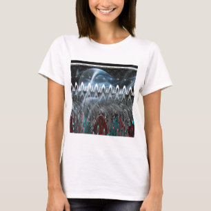 Förbluffande Abstrakt Art-utskrift Tee Shirt