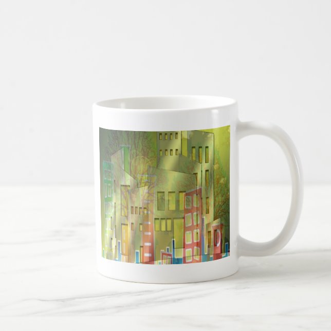 Förbluffande arkitektur, cityscape Art-tillbehör Kaffemugg (Höger)