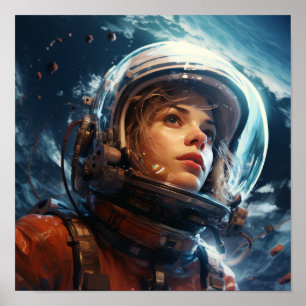 Förbluffande Astronaut Poster - Utforska Cosmos i