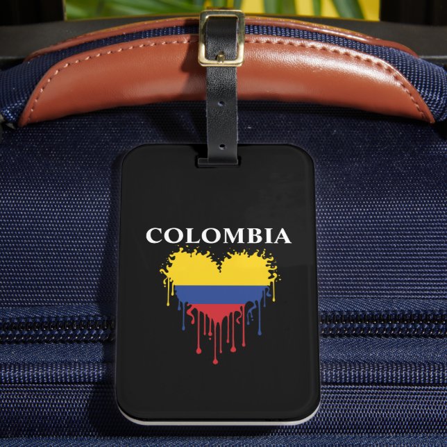 Förbluffande Colombias Flagga Bagagebricka (Framsida Insitu 2)