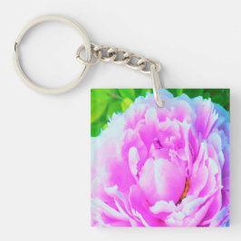 Förbluffande Dubbla Rosa Peony Flower Detail