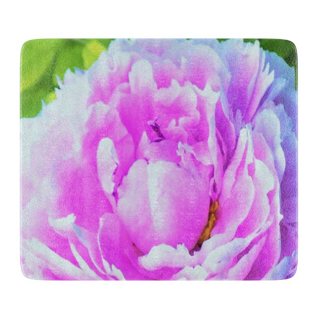 Förbluffande Dubbla Rosa Peony Flower Detail (Framsidan)