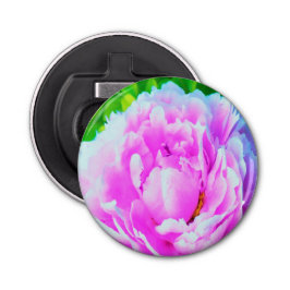 Förbluffande Dubbla Rosa Peony Flower Detail Flasköppnare