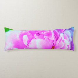 Förbluffande Dubbla Rosa Peony Flower Detail Kroppskudde