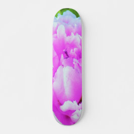 Förbluffande Dubbla Rosa Peony Flower Detail Mini Skateboard Bräda 18,5 Cm