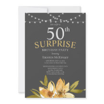 Förbluffande Födelsedagsfest för Blommigt i 50 Gul