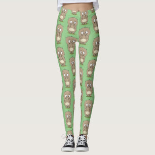 Förbluffande, förträfflig tecknad av knubbig hamst leggings