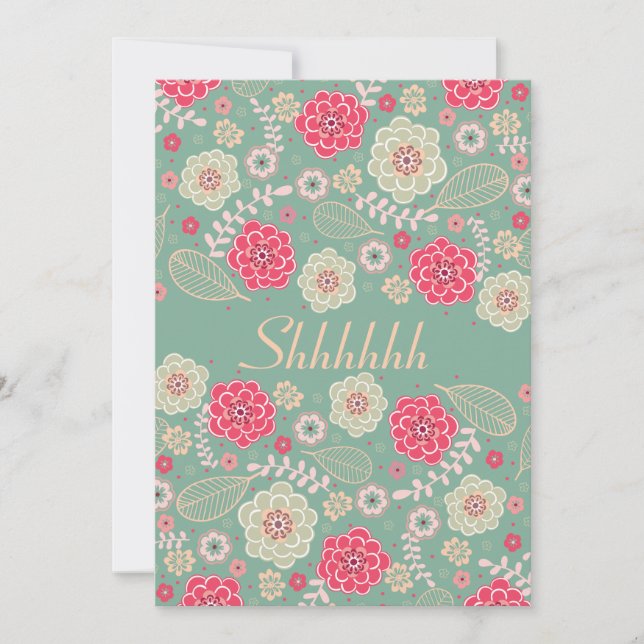 Förbluffande Funky för Chic i modern Blommigt Inbjudningar (Framsida)