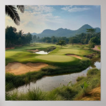 Förbluffande golfbanans landskapsavtryck