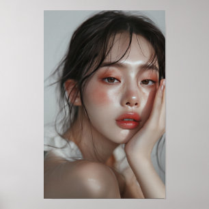 Förbluffande koreansk Makeup-modell Poster