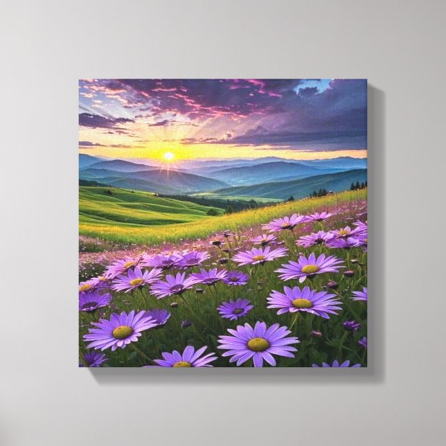 Förbluffande naturlandskap med Ljud. Canvastryck (Framsida)