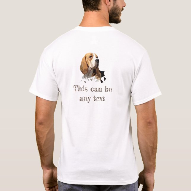 Förbluffande Personlig Beagle Art T Shirt (Baksida)