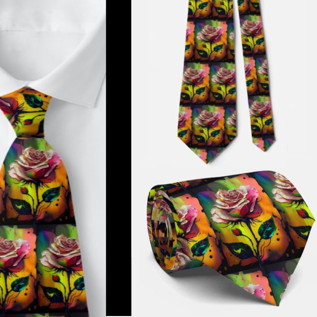 Förbluffande Rosa Abstrakt Ro Formal Necktie Slips (Skapare uppladdad)