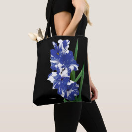 Förbluffande Royal Blue & White Gladiolus Sword Li Tygkasse