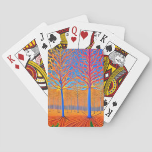 Förbluffande skog i modern konst casinokort