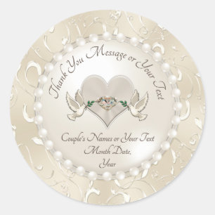 Förbluffande Tack Bröllopsstiftare Runt Klistermärke