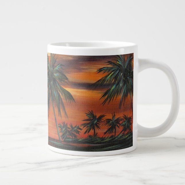 Förbluffande Tropical Sunset Jumbo Mugg (Höger)