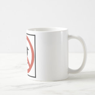 Förböd fiskmåsar kaffemugg