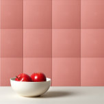 Förbränd korall - enkel minimalistisk kakelplatta<br><div class="desc">Förbränd korallell enkel minimalistisk utformning av färg.</div>