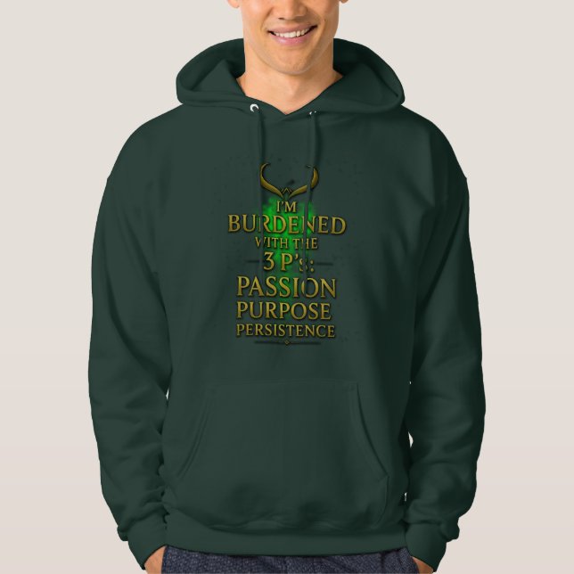 Förbränd med 3 P's Hoodie (Framsida)