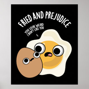 Förbränd och fördomsfri Mörk BG för Egg Pun Poster