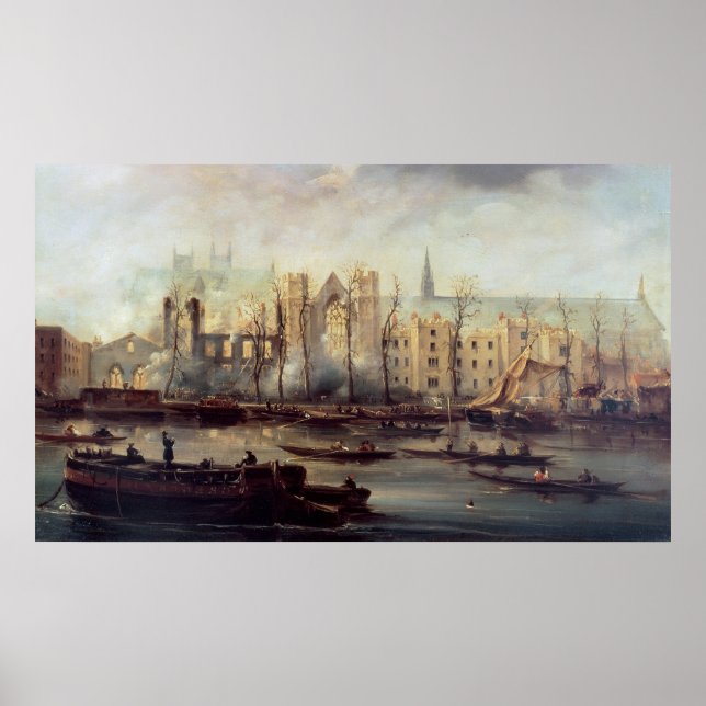 Förbränning av parlamentets hus poster (Framsidan)