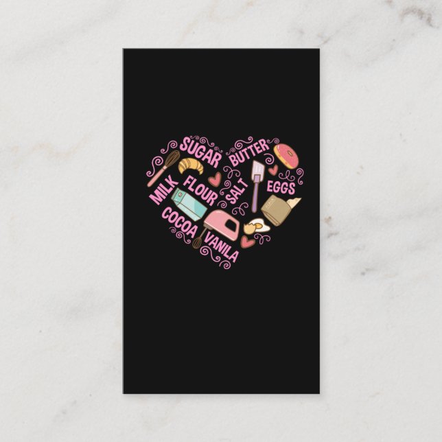 Förbränning av Verktyg i baker i Kärlek Visitkort (Framsida)