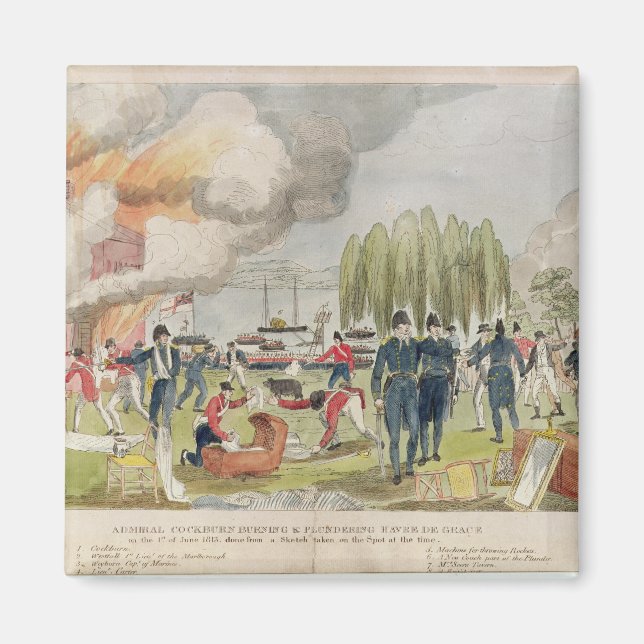 Förbränning och plundring av amiral Cockburn Magnet (Framsidan)