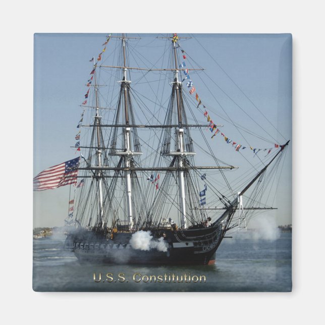 Förbränningskanoner för USS-konstitutionen Magnet (Framsidan)