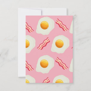 Förbränt ägg- och baconkort tack kort