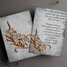 Förbränt Guld på Antique Grått Bröllop