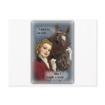 Förbrukade vara rik, köpte en häst