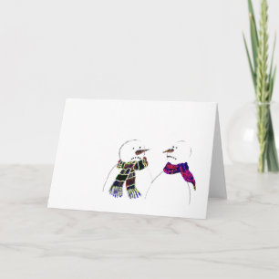 förbryllade snö-polare helgkort