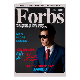Forbs Parody Blank Inside Birthday-Photo Age Hälsningskort