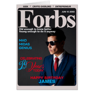 Forbs Parody Blank Inside Birthday-Photo Age Hälsningskort