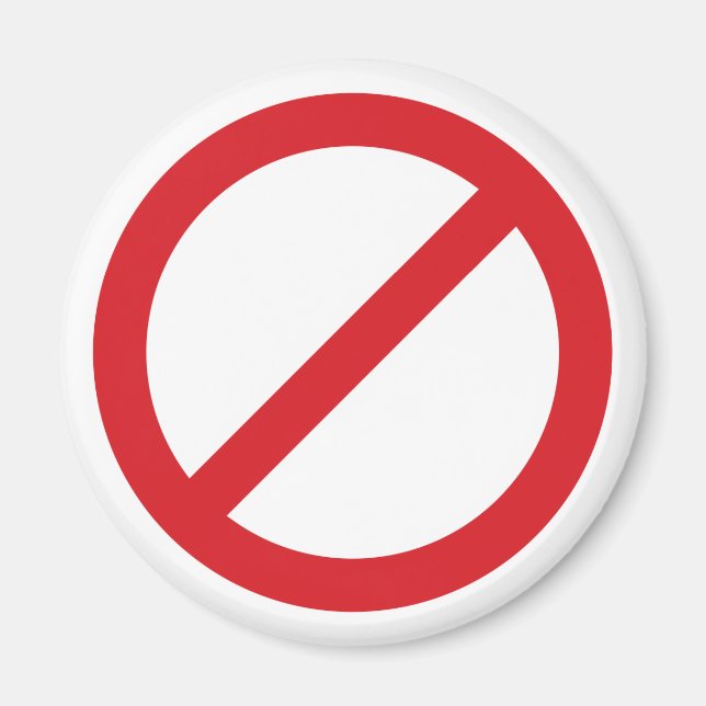 Förbud/ingen symbol magnet (Framsidan)