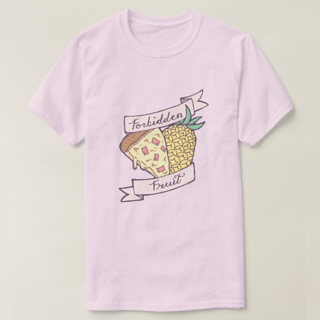 Förbud mot ananas Pizza w/ ANPASSNINGSBAR Valentin T Shirt (Design framsida)