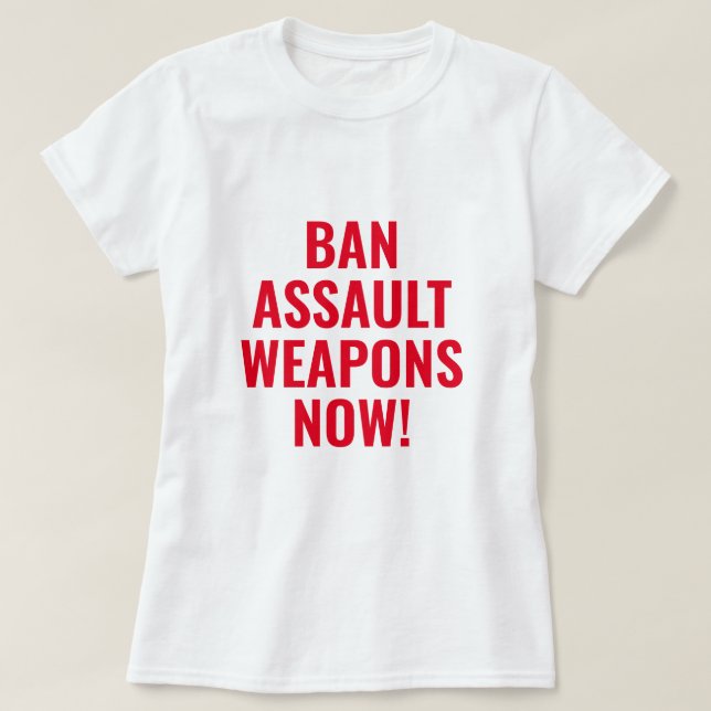 Förbud mot attacker nu - Pro Gun Control T Shirt (Design framsida)