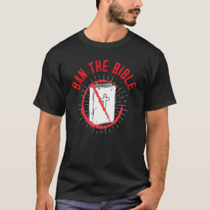 Förbud mot bibeln mot religionen vid svartkonfekti t shirt
