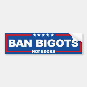 Förbud mot bigots inte Bokar Bildekal