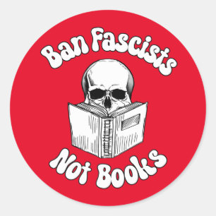 Förbud mot fascister inte Bokar Runt Klistermärke