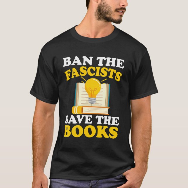 Förbud mot fascisternas Spara Bokar vid Bok B T Shirt (Framsida)
