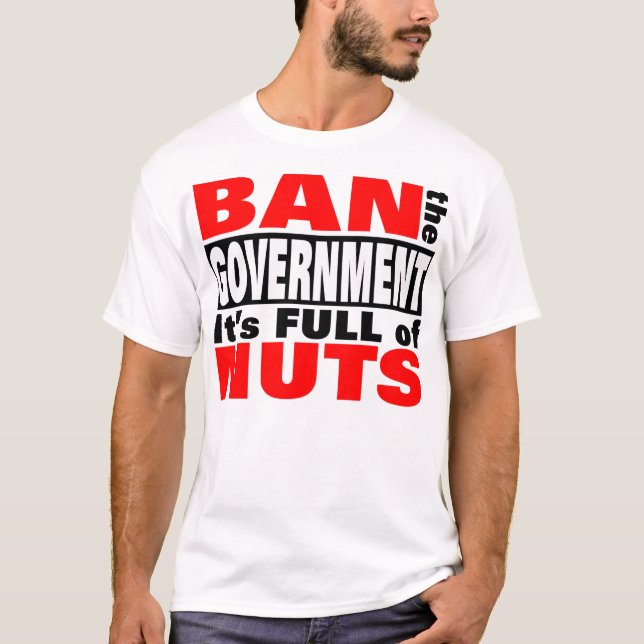 Förbud mot regeringen tee shirt (Framsida)