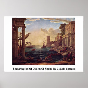 Förbud mot Sheba av Claude Lorrain Poster